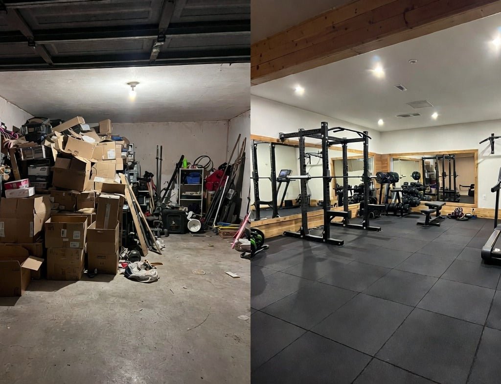 Well-designed home garage gym